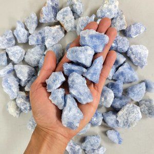 1 LB Blue Calcite Crystals Rough Stones Bulk Wholesale